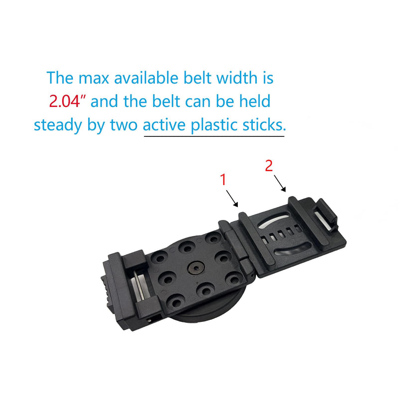 Tool Holster Belt Clip,Heavy-Duty Magnetic Tool Holder,Anti-Slip Strong Magnetic Clips Tool Belt Accessories for Hammer Screwdrivers Adjustable Wrench Heavy Tools Hardware(2 Pack)