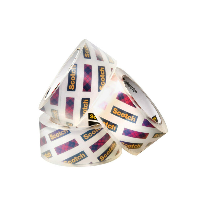 Scotch Box Lock Packing Tape, Clear Packaging Tape, Extreme Grip Box Tape for Holiday Shipping, 1.88 in. x 54.6 yd, 3 Rolls, Tape Dispenser not Included