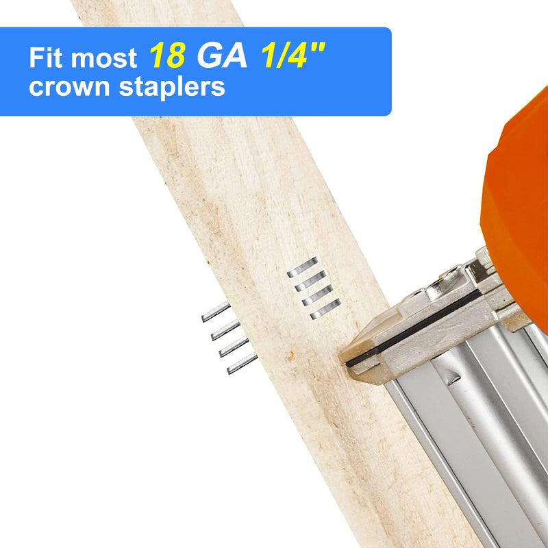 18 Gauge 1/4" Narrow Crown (1", 3/4", 1/2"), Assorted 1200 Counts for 18 GA Pneumatic or Electric Stapler or Staple Gun,Project Pack (304 Stainless Steel)