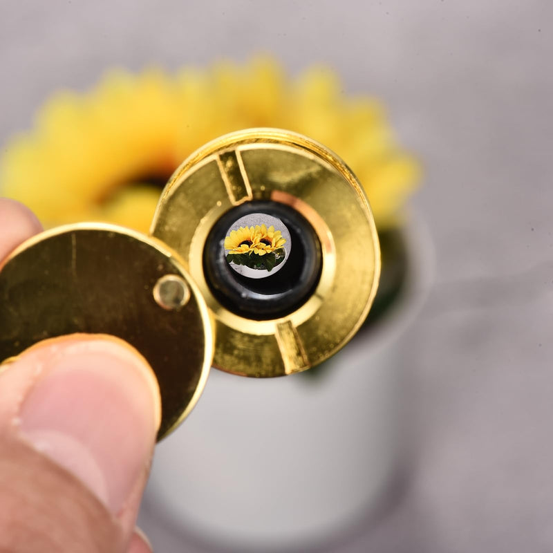 PATIKIL 9/16" Door Viewer Peephole 180-Degree Door Viewer Fits 1-3/4" to 2-15/16" Door Peep Hole with Rotating Privacy Cover for Home Office Hotel, Gold 9/16"(1-3/4"to 2-15/16")
