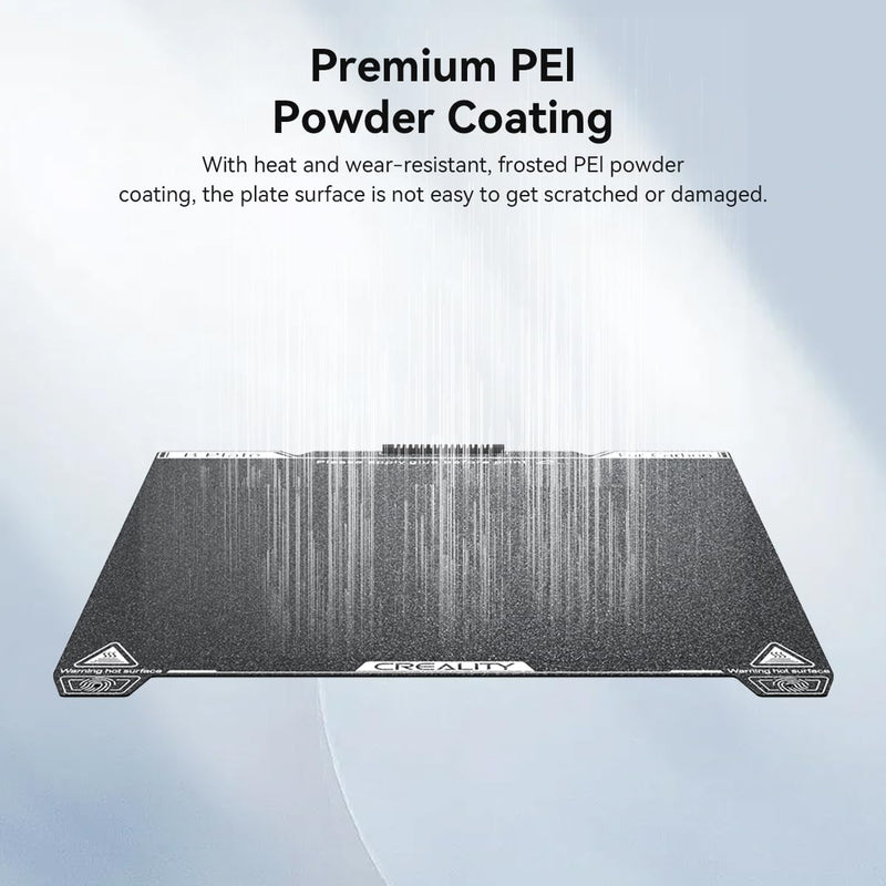 Creality Official K1C Build Plate PEI Sheet with Nozzle Cleaner, 235x235mm Textured Surface Flexible Removable Spring Steel Platform for Ender 3S1/3S1 Pro/3V2 Neo/3V3 SE/KE K1(No Magnetic Base) 235*235mm K1C B