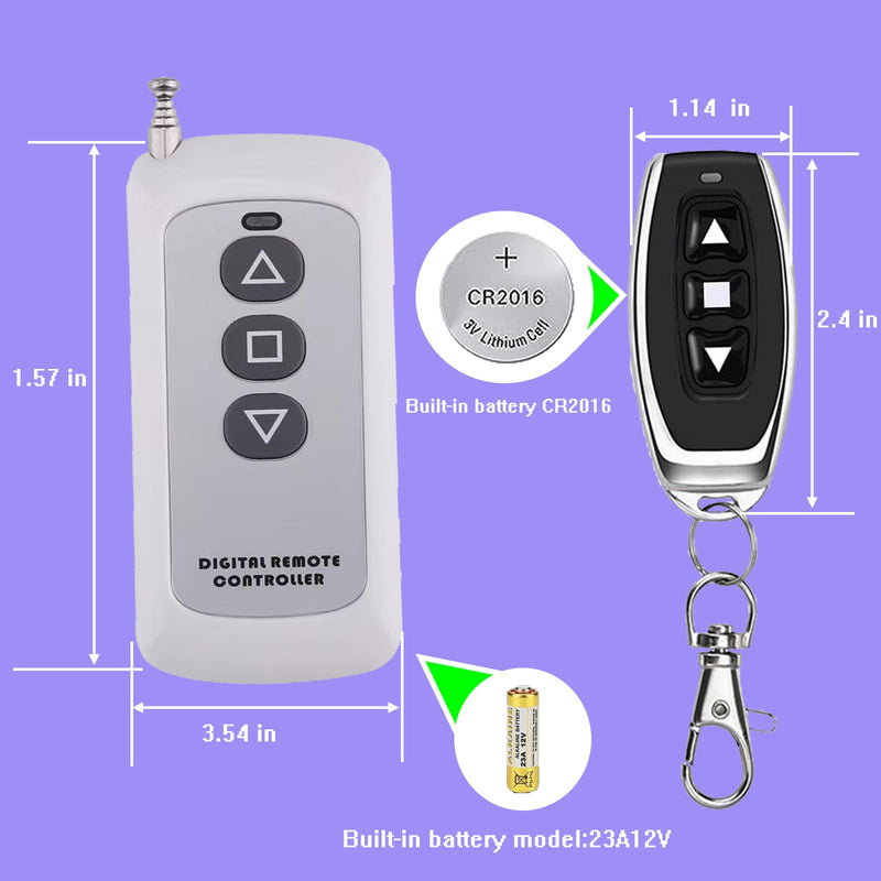 Forward Reverse Switch with Remote MaxLoad 30A,Linear Actuator Controller 12V/24V/36V/48V/72V, up to 168 ft Remote Range for Motor/Linear Motion Actuators/Winch Solenoid Relay contactor