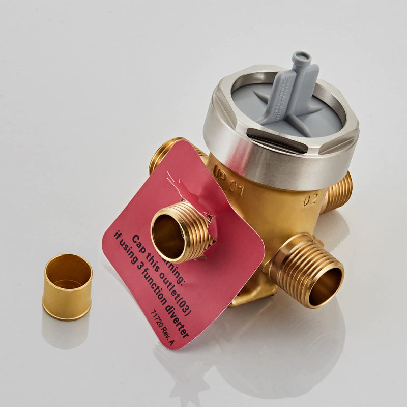 Shower Diverter Rough-in Valve Replacement for D R11000 3, 6 Setting