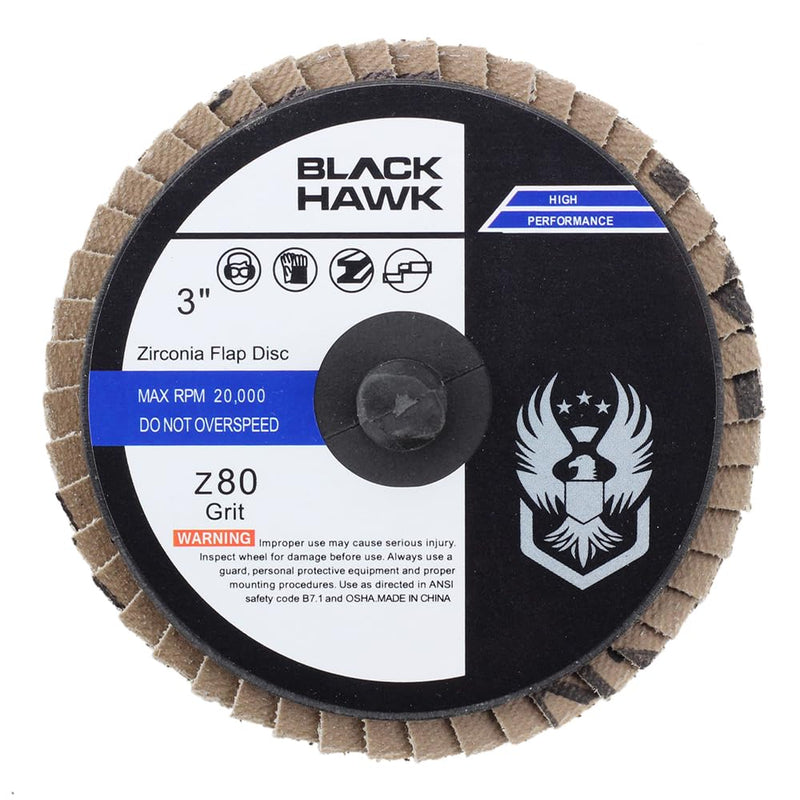 BHA Mini Flap Discs Quick Change Zirconia Grinding and Sanding Wheels, 3", 36 Grit - 10 Pack