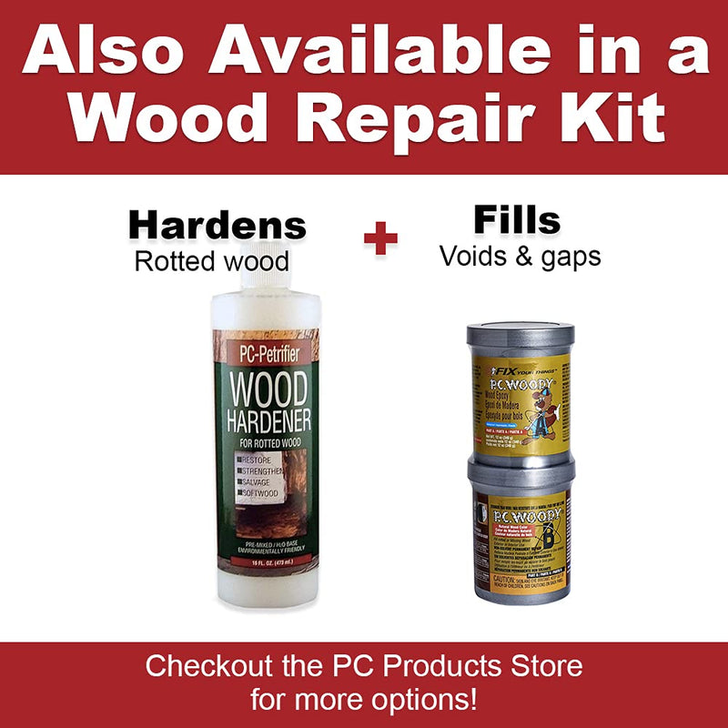 PC Products PC-Petrifier Water-Based Wood Hardener, 16 oz, Milky White 164440 16 Fl Oz (Pack of 1)
