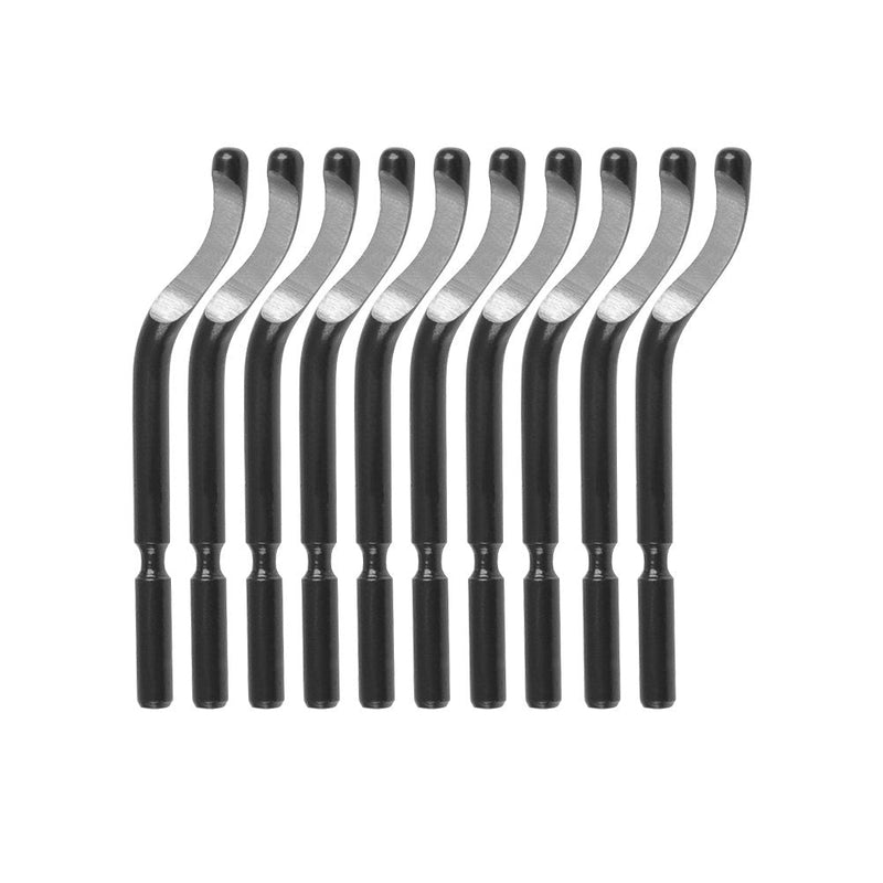 Metal Deburring Tool Kit Deburring Cutters Set, Anti-Slip Handle with 10pcs High-Speed Steel Rotary Deburr Blades Set, Great Burr Remover Hand Tool for Wood, Plastic, Aluminum, Copper and Steel Anti-Slip Handle with10pcs BS1010 Deburring Blades