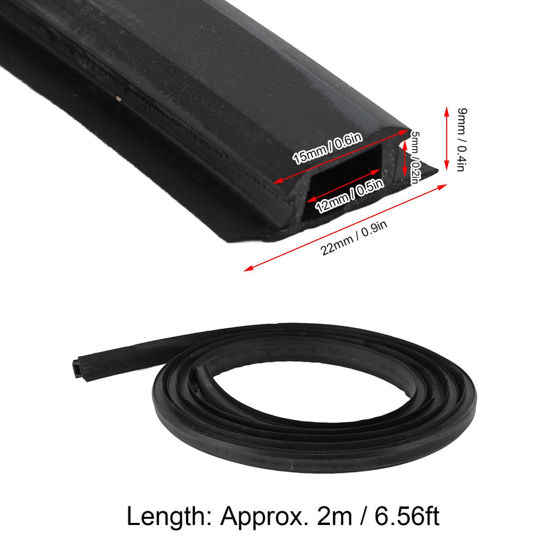 L Track Filler Strip, L Track Cover Strip 2m Rubber Protective L Track Filler Press in Cover Strip for Easy Rolling Motorcycle ATV Hand Cart