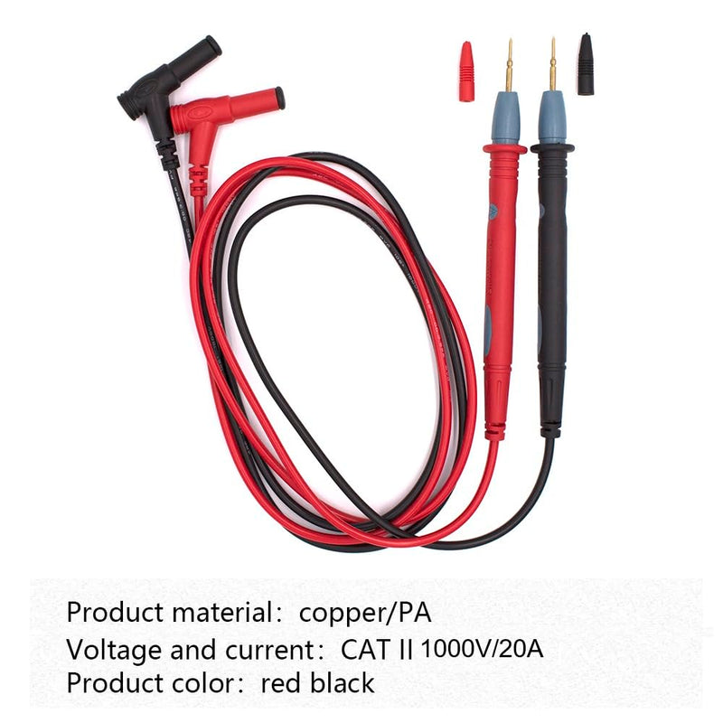 UNI-T Multimeter Case Kit,With1000V 20A Multimeter Ultra-fine Test Leads,600V/10A Non-Destructive Insulation Probe Needle,-40℃to260℃ Temperature Probe Suitable for UT33C,UT61C,UT60BT Digital Multímet