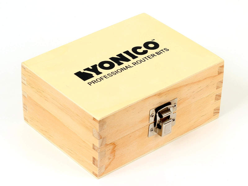 YONICO Tongue and Groove Router Bits Set Up to 3/4-Inch Stock 1/2" Cutting Depth 2 Bit Set 1/4-Inch Shank for Edge-to-Edge Hardwood Flooring, Paneling, Cabinet Door, Plywood Sheathing 15221q Up to 3/4" Stock - 1/2" Depth - 1/4" Shank