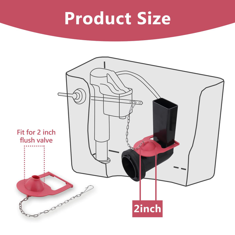 Toilet Flush Valve Assembly Kit Compatible with Kohler 471147, Flush Valve Kit with 2-Inch Toilet Flapper and Chain