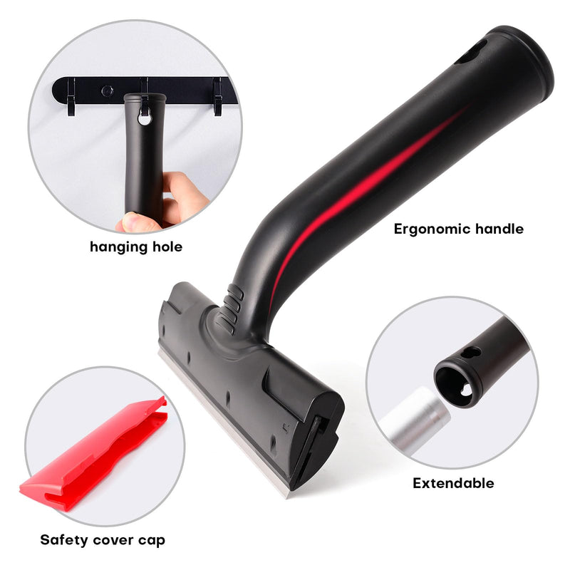 NEWISHTOOL Wallpaper Removal Tool Kit with Wall Paper Perforating Stripper Tool and 6-Inch Blade Scraper Sticker Remover, Perforator/Scorer Remover and Scraper for Separating and Removing Wallcovering