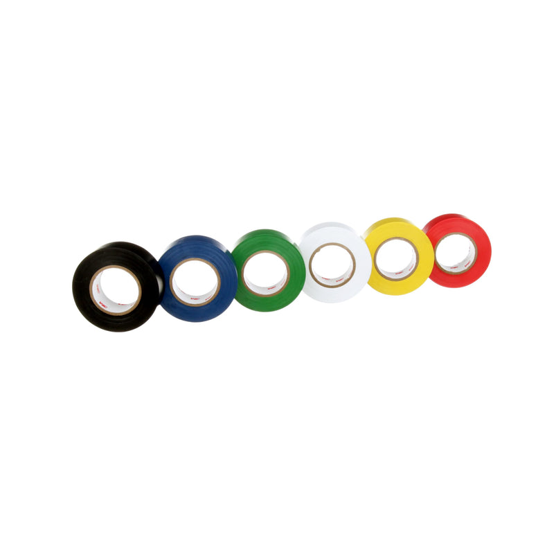 3M General Purpose Vinyl Tape 764, Color Coding Pack, 6 Roll per Pack Multicolor 6 Pack