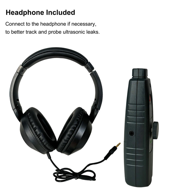 Professional Ultrasonic Leak Detector Kit for Industrial Use/Automotive | 38-42kHz Frequency Range Detection with Sound & Light Alerts | Air, Gas & Vacuum Leaks in Pipes, Tanks, Cars Finder