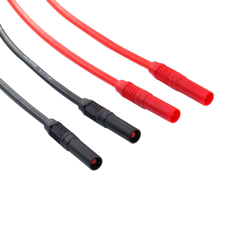 WJSTN Safety 4mm Banana Plugs Male to MC-4 Female Test Leads, MC-4 to Safety 4mm Banana Plugs Solar Panel Test Cable 3F/ 2 Sets