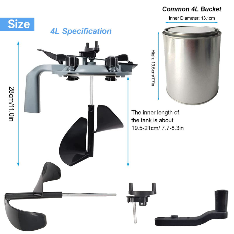 2 PCS 4L Mixing Mate Paint Lid Kit, Paint Can Pouring Spout with Better Sealing Effect, Universal Paint Shaker, for Stirring, Storing and Pouring 2