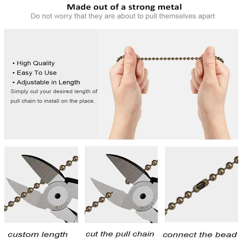 Ceiling Fan Switch ZE-268S6,3 Speed 4 Wire Ceiling Fan Pull Chain Control,Pull Chain Cord Switch Control for Ceiling Fans,Bronze Bronze