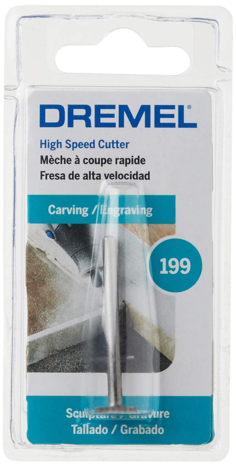 Dremel 199 Rotary Tool Accessory Carving Bit- Perfect for Wood, Plastic, and Soft Metals Disc 3/8 in