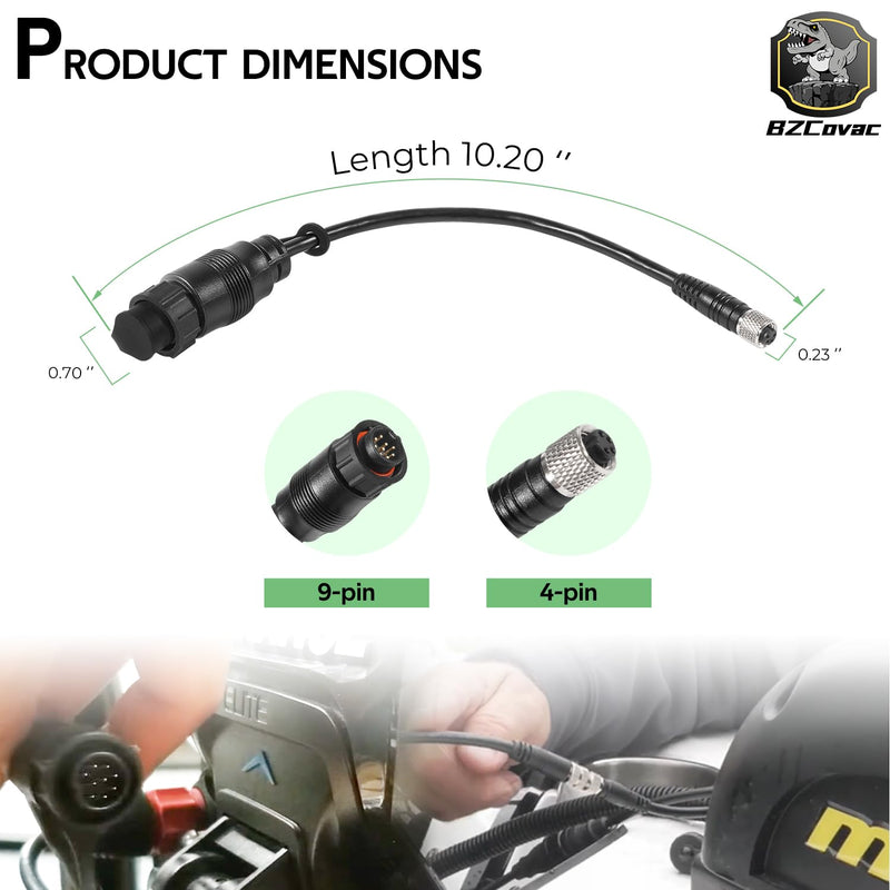 1852076 MKR-US2-16 Universal Sonar 2 Adapter Cable for Lowrance Elite Ti2 & HDS to Trolling Motor, 9-pin, Black