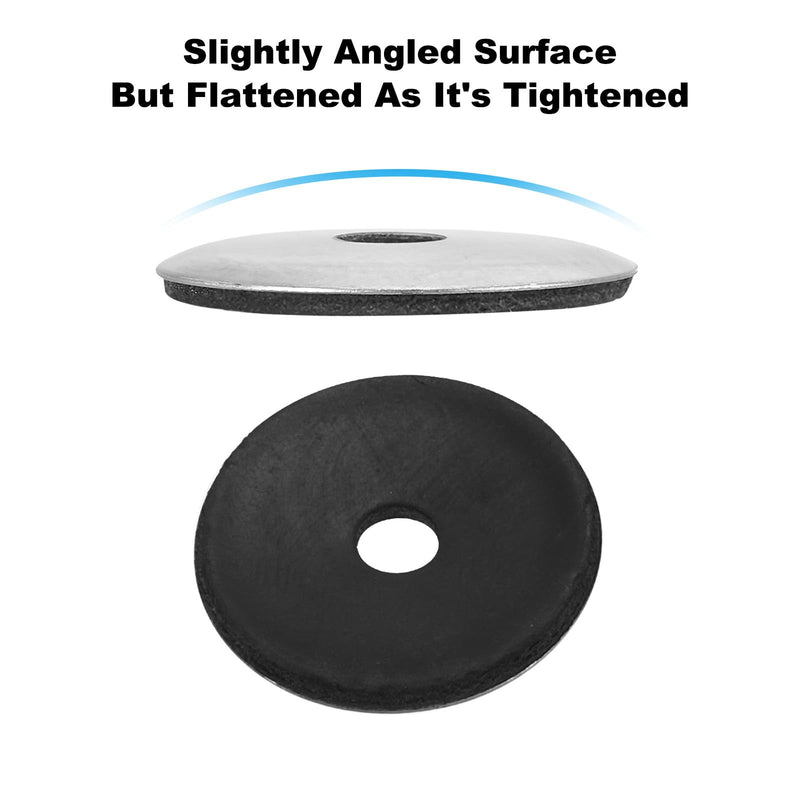 PATIKIL 1/4"x1 1/6" EPDM Bonded Sealing Washers, 50 Pieces Galvanized Neoprene Rubber Backed Screw Gasket for Industrial Home Machinery Ships Roof (#14x1/4") 1/4"x1 1/6"