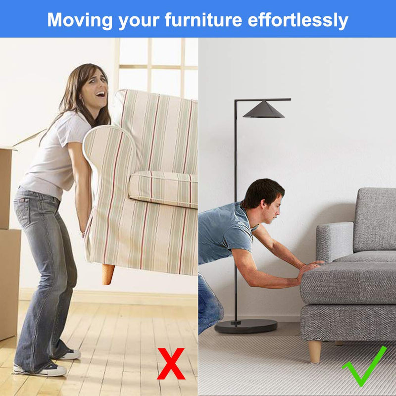 2 inches Stick Furniture Sliders, 12pcs Furniture Glides for Easy Moving on Carpet Hardwood (Beige) 2 inches, Round Beige