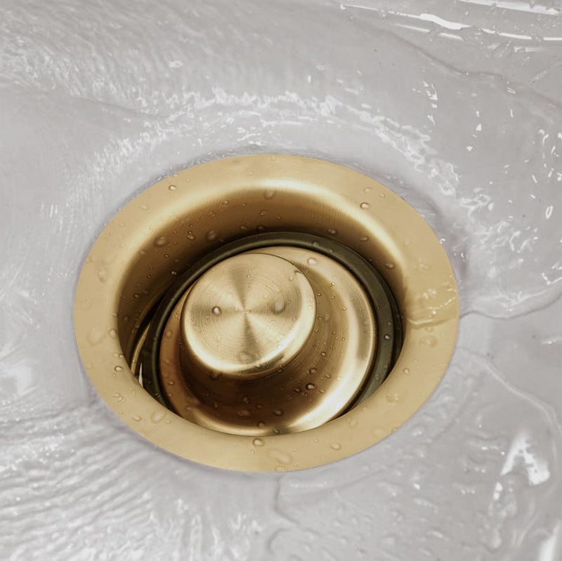 Artiwell Sink Garbage Disposal Flange and Stopper, Universal Flange Fit for 3-1/2 Inch Standard Sink Drain Hole, Kitchen Sink Replacement Accessories, Sink Garbage Disposer Kit (Champagne Bronze) Champagne Bronze