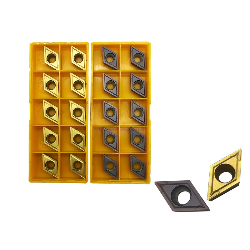GBJ 20pcs DCMT11T304 DCMT32.51 Indexable Carbide Turning Inserts Multilayer Coated CNC Lathe Inserts for SDJCR Lathe Turning Tool Holder Replacement Insert (20pcs DCMT32.51) 20pcs DCMT32.51