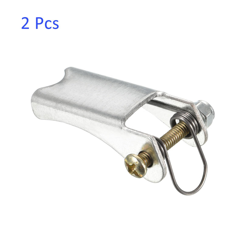 2 Pack Hook Safety Latch Kit - Clevis Slip Hook Receiver Hitch Replacement Apply to Towing Lifting Hook Trailer/Crane (1.6" Long, Silver) 2