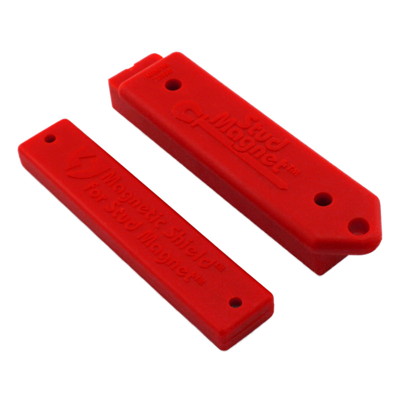 Master Magnetics Magnetic Stud Magnet Finder with Shield - Drywall Screw and Nail Locator, Red, 07612 1 Count (Pack of 1)