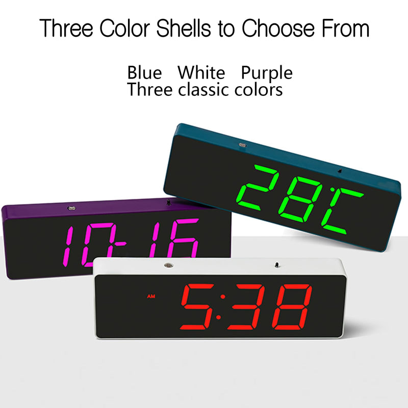 EIELE Soldering Practice Kit 4-Digit RGB Colour LED Digital Clock Kit with colourful case Suitable for students and beginners to solder and learn Adult Electronic Soldering Projects (blue case) Blue Case