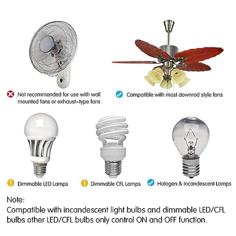 UC7078T Ceiling Fan Remote Control Replacement of Hampton Bay UC7078T Fan-HD CHQ7078T UC7078TR UC7078TUDL RR7078TR L3H2003FANHD, with Reverse, (2.16 * 1.18 * 5.6, White) Transmitter Reverse