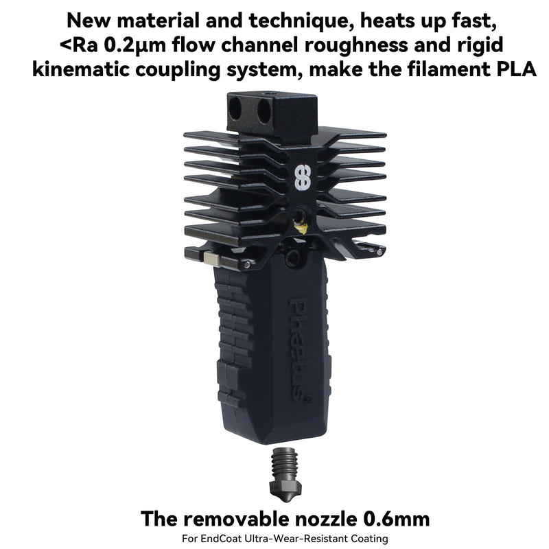 FYSETC Replacement Assemble Hotend for Qidi Plus4: Nozzle 0.6 Upgraded Endcoat with Coated Full-Metal Heatbreak Heater Block Cooling Heatsink Fast Printing 30mm³ - 3D Printer Accessories