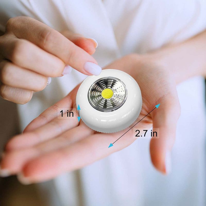 Tap Light Push Lights, 7 Pack Small Under Cabinet Touch Puck Lights Battery Operated Powered Stick On Light for Closet Counter Kitchen RV Indoor Outdoor