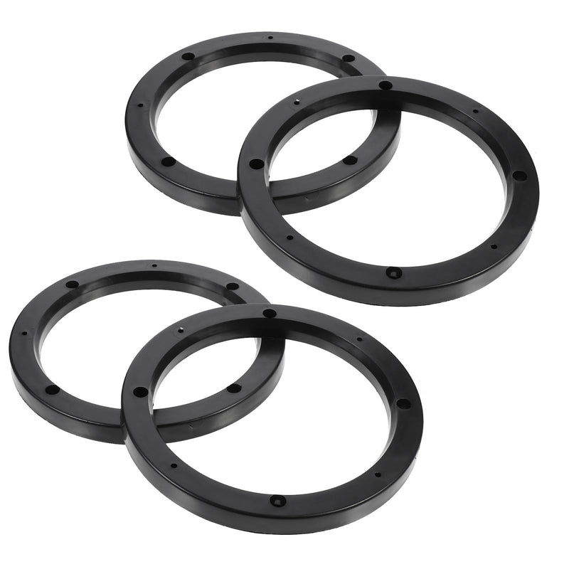 GLEAVI Car Speaker Spacers Rings 2 Pairs Abs 6.5 Inch Speaker Spacer Adapter Ring for Car Audio Installation Black Mounting Spacer for Vehicle Boat Truck Rv