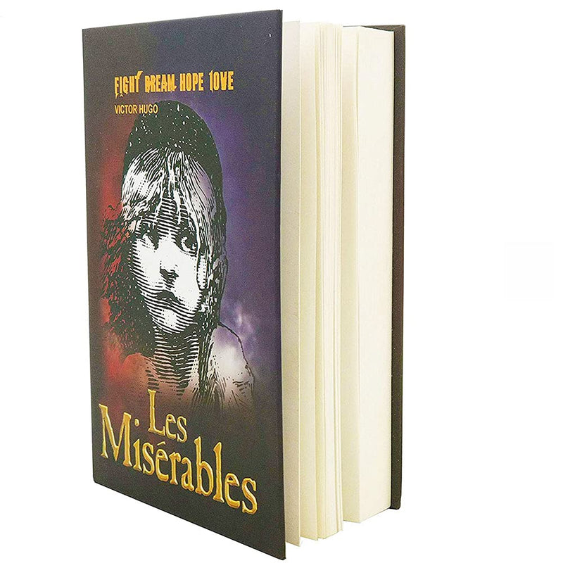 EIOUMAX Booksafe Diversion Secret Real Book Hidden Safe with Key Lock Real Paper Book Locking-Les Miserables Purple