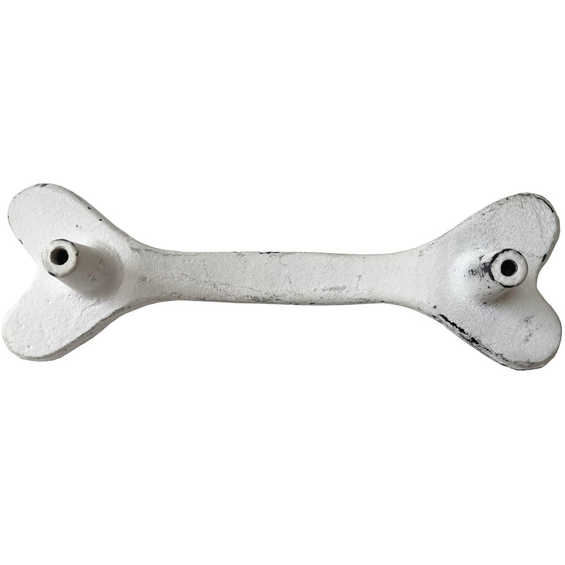 6" Dog Bone Handle Drawer, Cabinet Pull, Classic Country Farmhouse Vintage Style Black-White HN702 (2) 2
