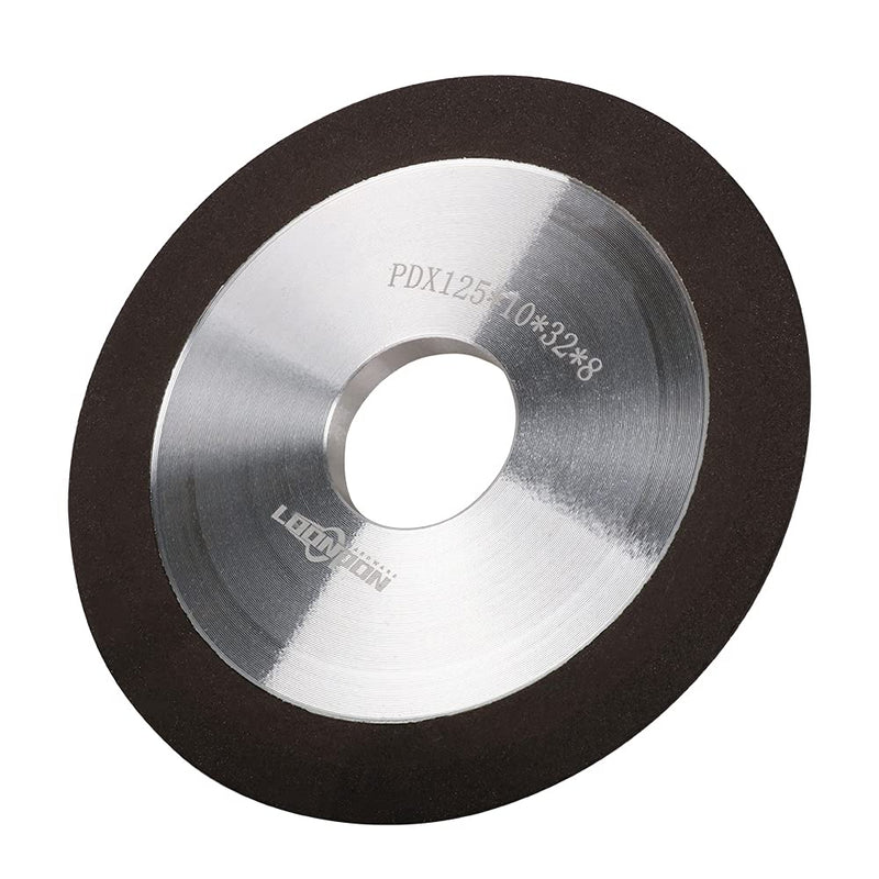 5inch Tapered Plain Resin Diamond Grinding Wheel to Grind Carbide Hard Steel 150 Grit 125x10x32x8mm