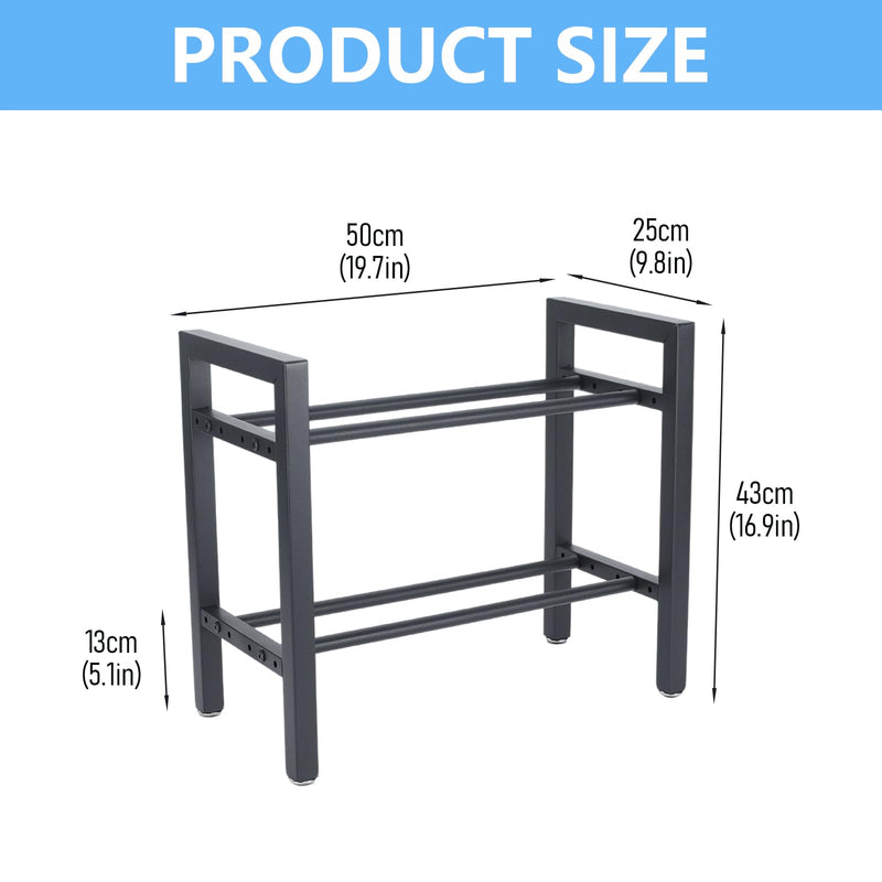 2-Tier Filament Storage Rack, Metal Rolling Spool Holder Stand, 3D Printer Filament Organizer Shelf for Tabletop,Holds up to 12×1kg Spools-Anti Slip- Ideal for Home, Office, Workshop
