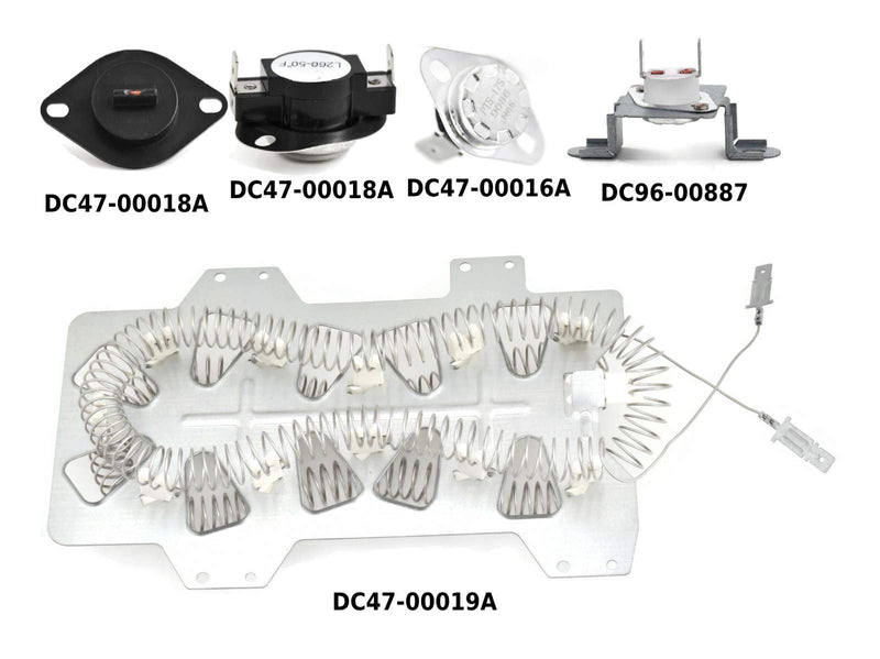 Dryer Heating Element Kit for Samsung Dryer, Thermal Fuse