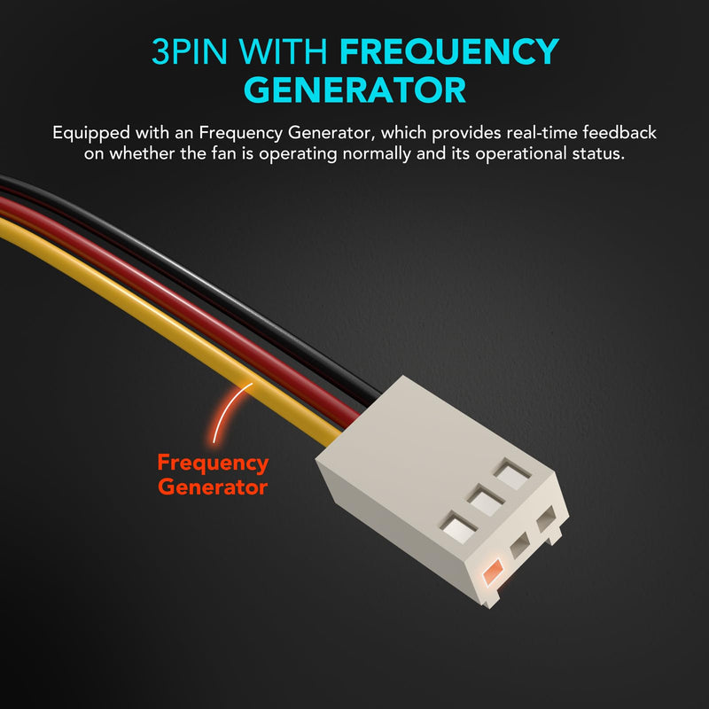 80mm 12V DC Fans, Moisture-Proof Fan 2 Packs, 3500 RPM High Speed, 3 Wires 3-Pins Waterproof Fan, for RV Refrigerator 80mm