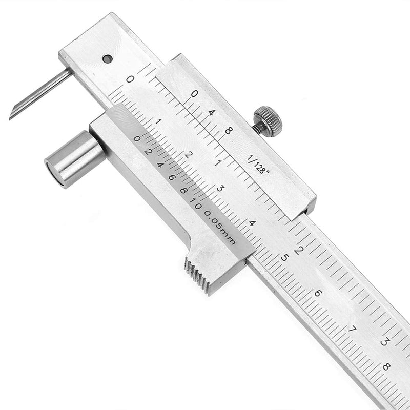 Vernier Caliper,Pied A Coulisse Grande Taille Stainless Steel Vernier Caliper High Measurement Accuracy Measuring Tool Portable Vernier Caliper 0-200Mm Caliper Ruler with Scriber,Pied A Coulisse Gran