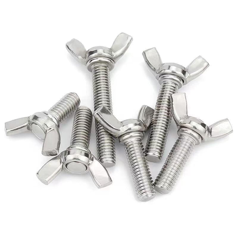 M5-0.8 x 25mm 304 Stainless Steel Wing Butterfly Screws Bolts,Wing Bolt,Machine Fastener,Thumb Hand Screws for Electronic Equipment,10 Pcs M5-0.8x25mm（10 Pcs）