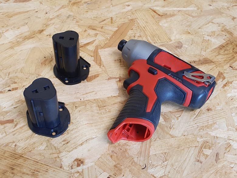 StealthMounts Tool Holder Compatible with Milwaukee M12 (6 Pack) - Black | StealthMounts Locking Tool Mounts | Made in the UK 6 Pack