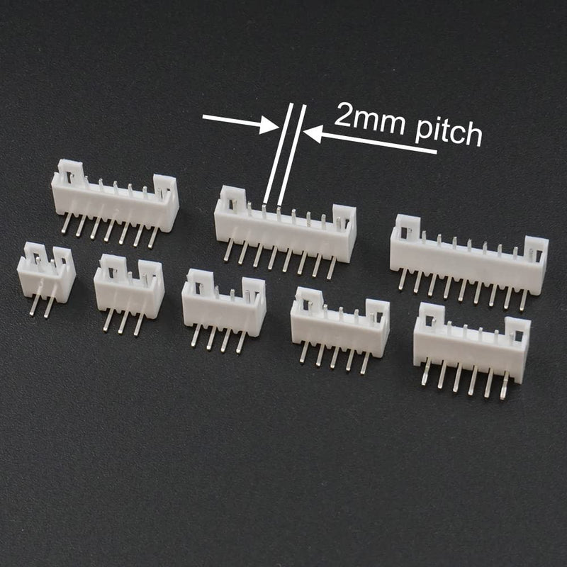 PH 2.0mm Socket Kit Compatible with JST-PH 2.0mm Pitch PCB Connectors Through-Hole Side Entry Type Right Angle Stemma