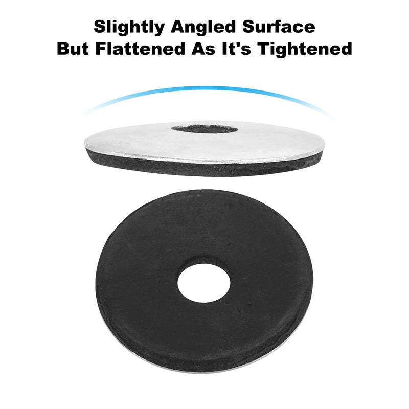 PATIKIL 1/4"x1" Aluminum EPDM Bonded Sealing Neoprene Rubber Sealing Washers, 50 Pieces Neoprene Rubber Backed Screw Gasket for Machinery Ships Roof (#14x1/4") 1/4"x1"