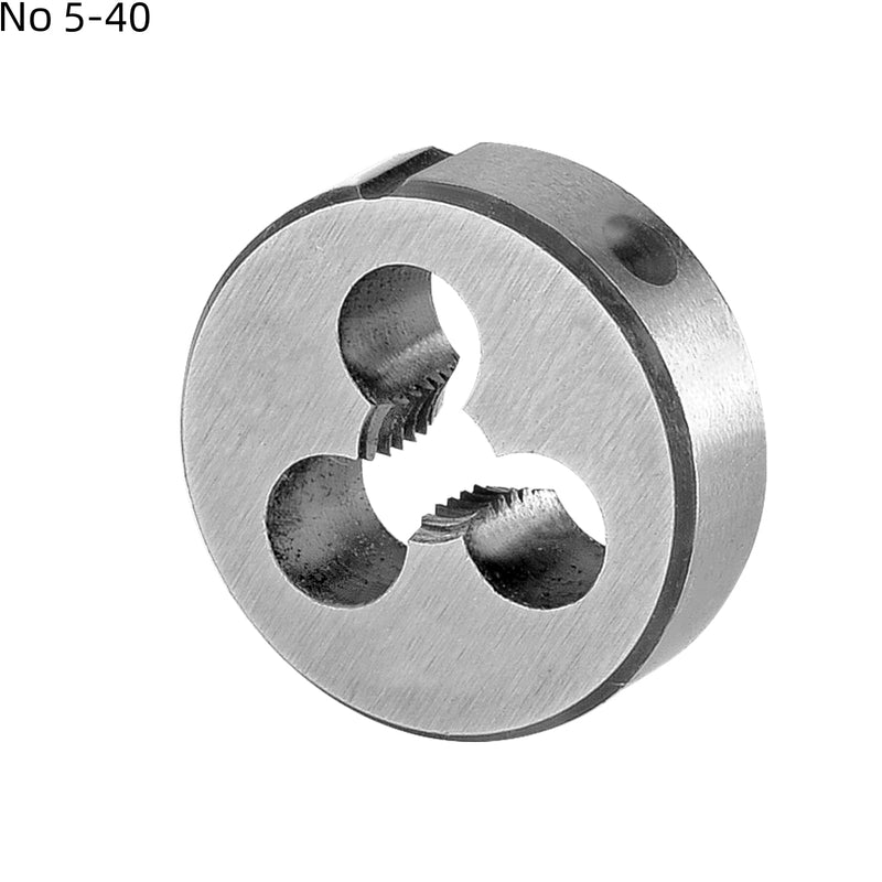 Burkit No 5-40 UNC Tap and Die Set, 5 x 40 UNC Machine Thread Tap and Round Die Right Hand