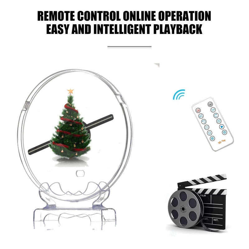 3DHologram Fan,18CM HologramFan Projector with Cover Picture Fan Spinner with Bluetooth Remote,HD LED with 700 Video Library,Holographic Fan for Halloween