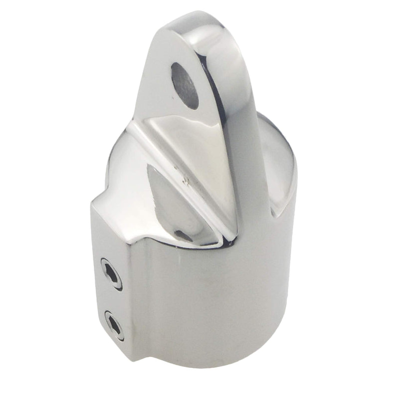 Pair of 316SS Heavy Duty 1-1/4in I.D. Bimini Top Cap Two External Eye End Boat Fittings Marine Hardware, Fits 1-1/4in(32mm) OD Round Tube