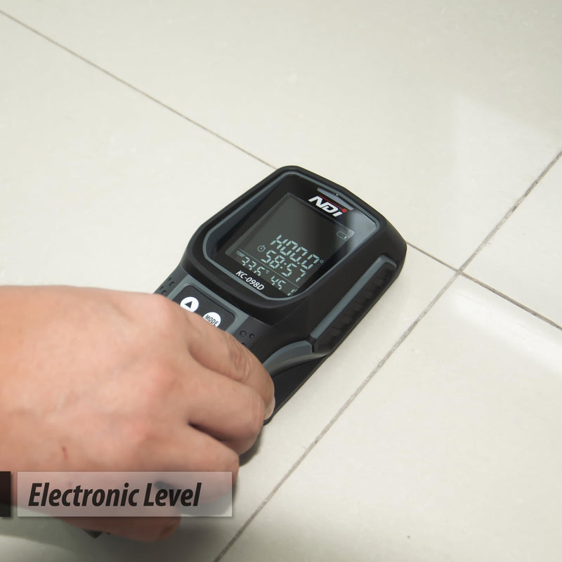 NDI 098D 5‑in‑1 Stud Finder Wall Scanner with Laser Liner – Precise Stud, Metal, Pipe & Live Wire Detection + Moisture Scan & Laser Guide