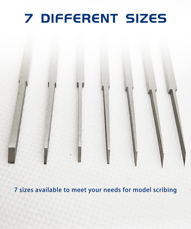 Model Chisel with 0.1/0.2/0.4/0.6/0.8/1.0/2.0mm Blade Resin Carved Scribe line Modeling Scriber