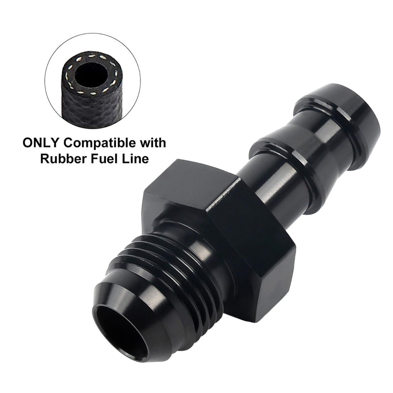 EVIL ENERGY 6AN Male to 3/8" Barb Push on Fitting Adapter Aluminum 1